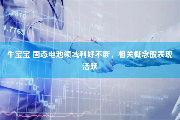 牛宝宝 固态电池领域利好不断，相关概念股表现活跃