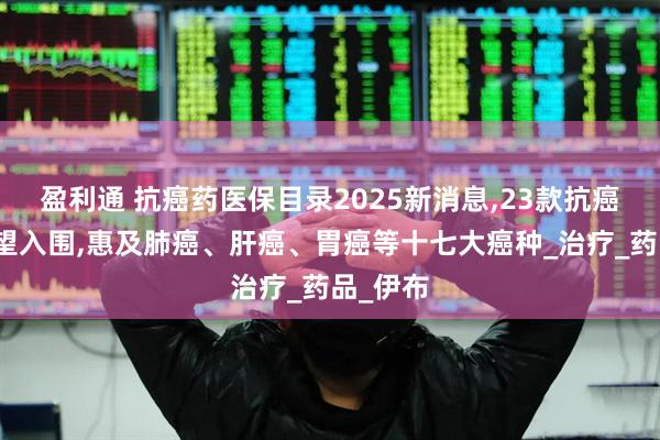 盈利通 抗癌药医保目录2025新消息,23款抗癌新药有望入围,惠及肺癌、肝癌、胃癌等十七大癌种_治疗_药品_伊布